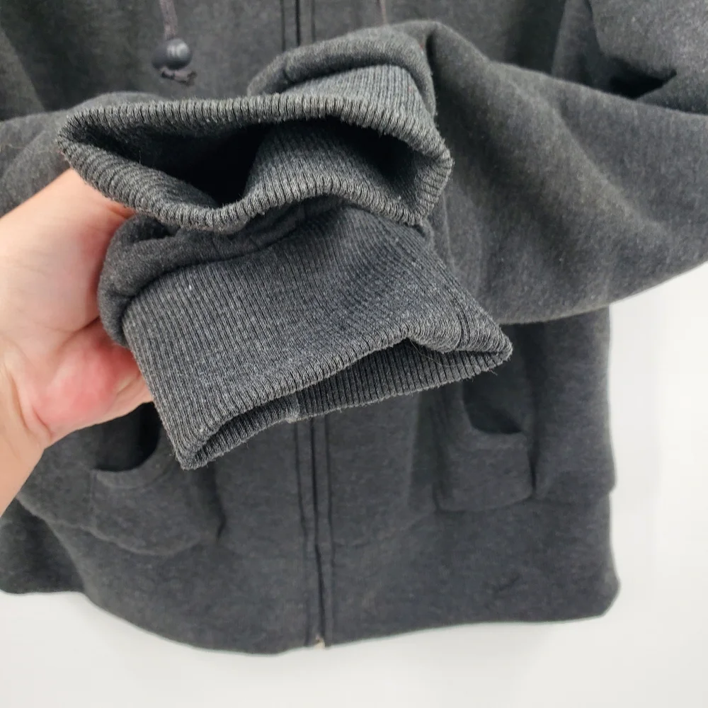 ♧♧ Yoki Gray Sherpa Lined Hoodie Size Youth Large